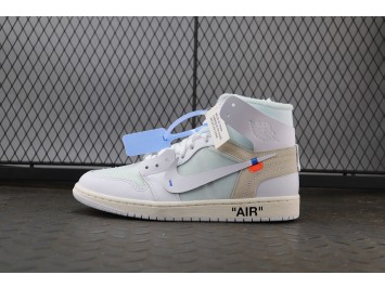 ljr 나이키 오프화이트 에어조던 1 화이트 AQ0818-100