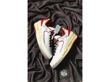 H12 OFF-White x Air Jordan 2 LowWhite and Varsity Red