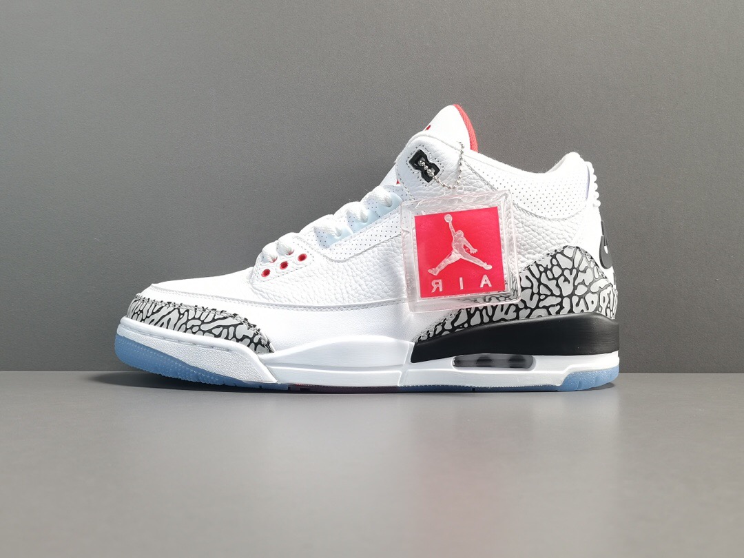GOD AJ3  Air Jordan 3 Retro  Free Throw Line White Cement 923096-101