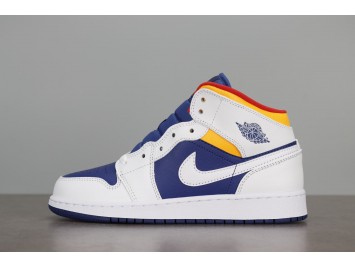 조던 1 미드 딥 로얄 블루 레이저 오렌지 554725-131