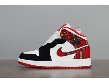 조던 1 미드 화이트 플래드 554725-607