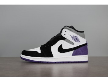 조던 1 미드 SE 코트 퍼플 852542-105