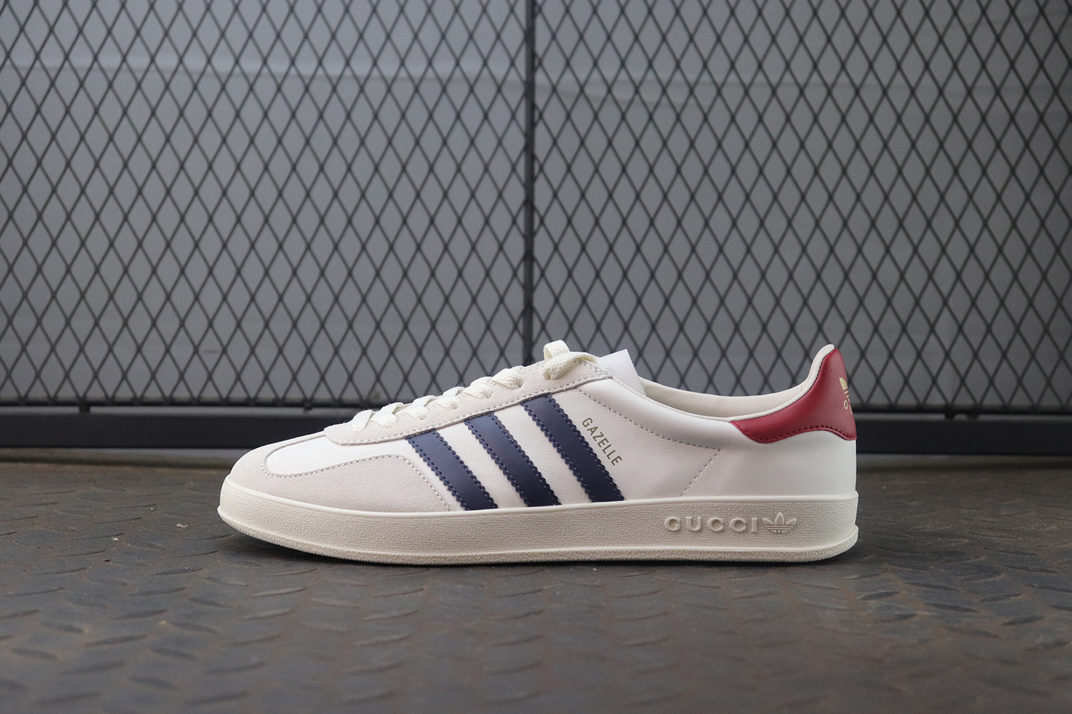 R 구찌 x 아디다스 가젤 스니커즈 화이트