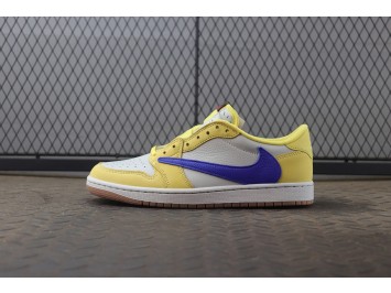 PK (W) 조던 1 x 트래비스 스캇 레트로 로우 OG SP 카나리 레이서 블루 DZ4137-700
