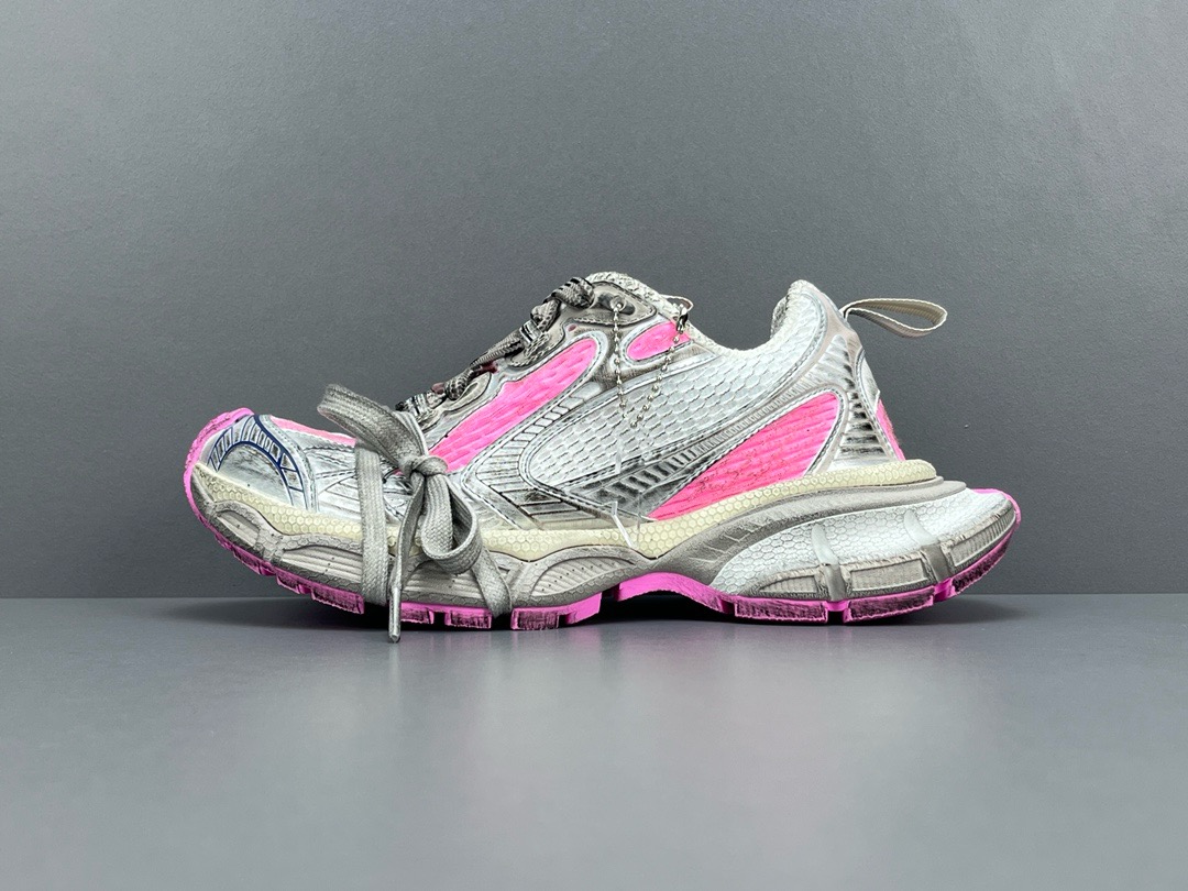 X 발렌시아가 3XL 스니커즈 화이트 그레이 핑크 734731W3XL59050