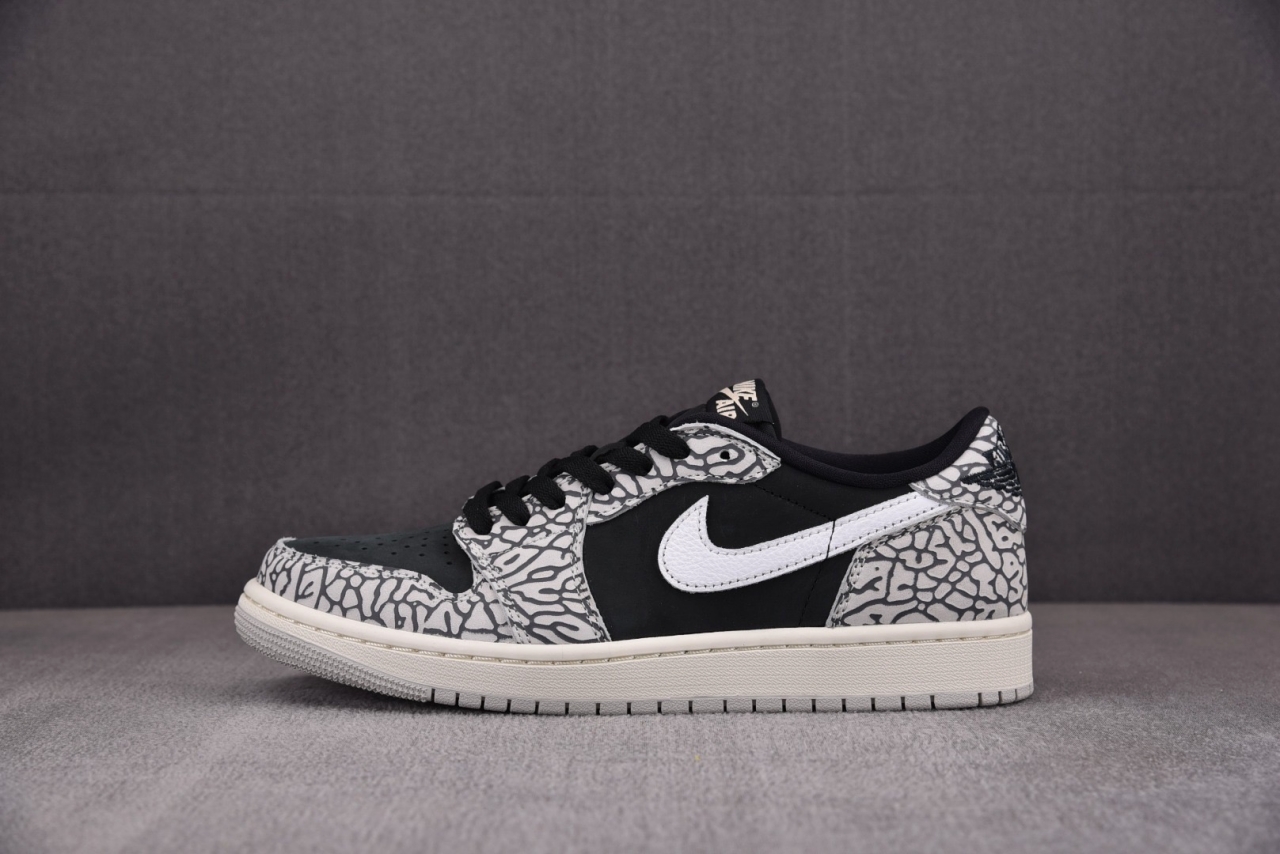 R 조던 1 레트로 로우 OG 블랙 시멘트 CZ0790-001